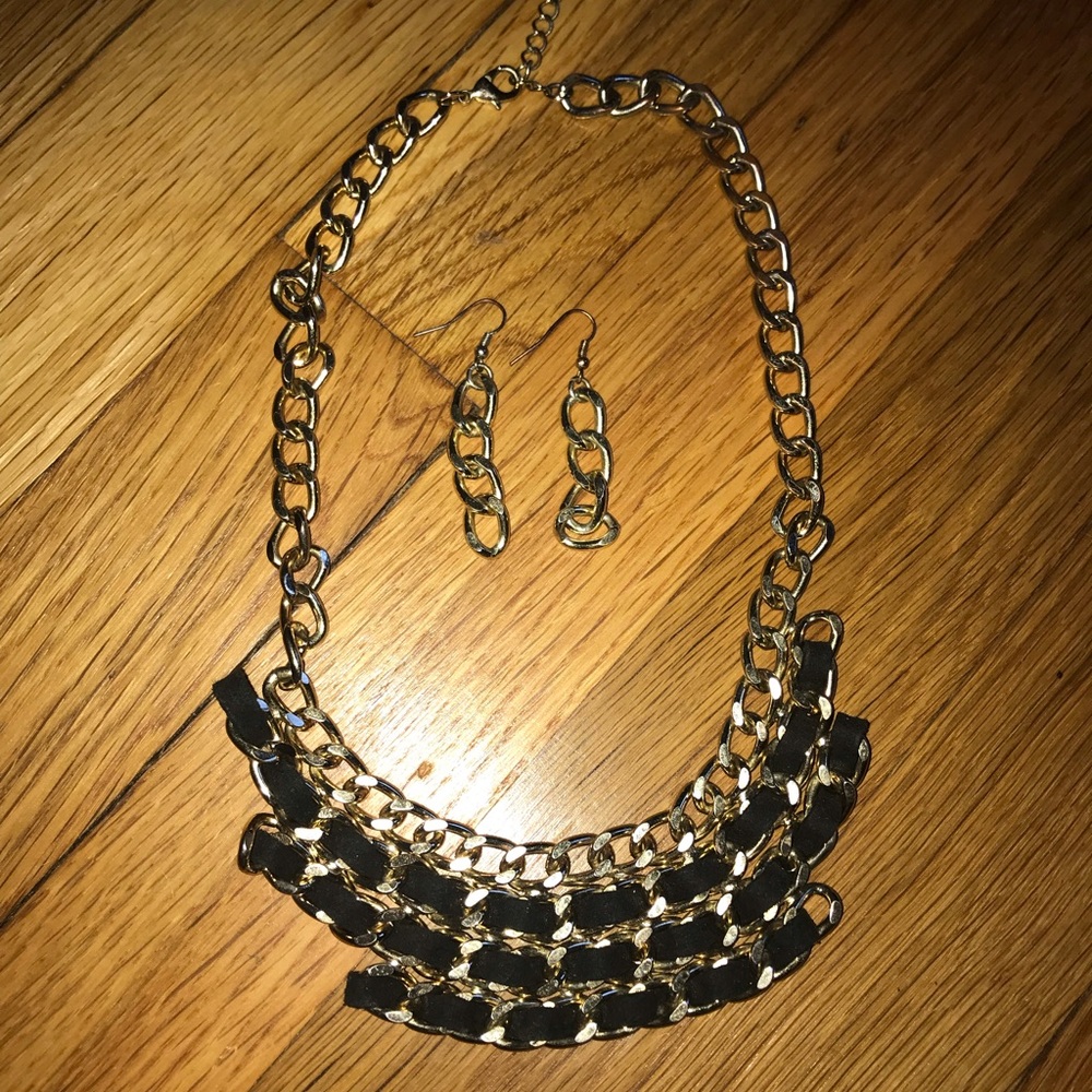 Zara Black Ribbon woven necklace 🖤